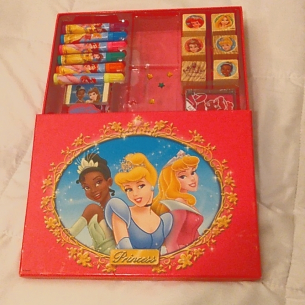 Disney princess rubber stamp and art set.